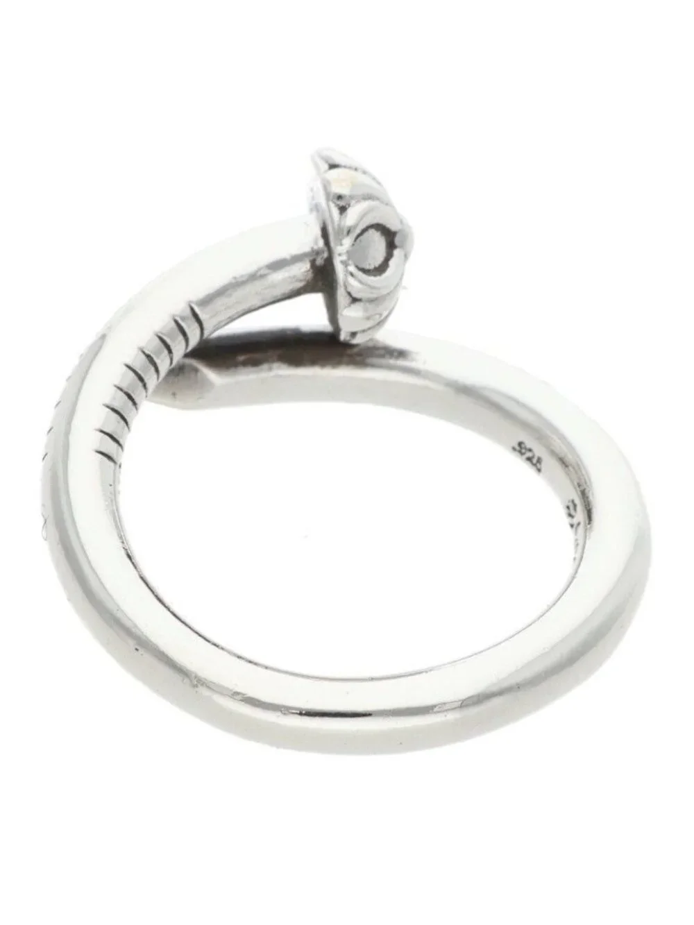 Chrome Hearts Nail Crsball Cross Ball Silver Ring